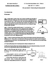 Đề thi chọn học sinh giỏi vòng 3 môn Vật lý Lớp 11 - Trường THPT Đô Lương I